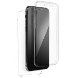   Samsung Galaxy S22 Plus 5G SM-S906, Szilikon tok, előlapi, és műanyag hátlapi védelem, 360 Full Cover, átlátszó