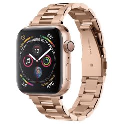   Apple Watch 1-6, SE (38 / 40 mm), fém pótszíj, Spigen Modern Fit, vörösarany