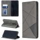 Huawei Honor 50 Lite / Nova 8i, Oldalra nyíló tok, stand, geometria minta, Wooze DesignBook, szürke