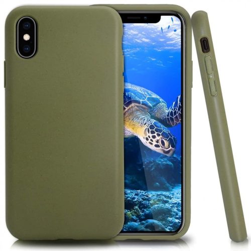 Huawei P40 Lite, Bioplasztik tok, környezetbarát, Wooze Bio, sötétzöld