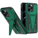 Apple iPhone 11 Pro Max, Műanyag hátlap védőtok szilikon belső, közepesen ütésálló, kitámasztóval, Wooze Supportive Care, zöld