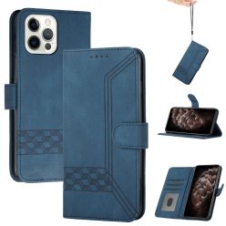   Apple iPhone XS Max, Oldalra nyíló tok, stand, kártyatartóval, kézpánttal, Wooze Illusion, kék