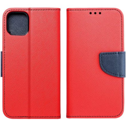 Xiaomi Redmi Note 11 / Note 11S, Oldalra nyíló tok, stand, Fancy Book, piros