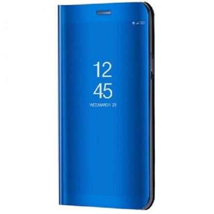 Samsung Galaxy M13 4G SM-M135F, Oldalra nyíló tok, hívás mutatóval, Smart View Cover, kék (utángyártott)