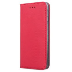   Apple iPhone 14, Oldalra nyíló tok, stand, Smart Magnet, piros