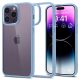 Apple iPhone 14 Pro Max, Műanyag hátlap védőtok + szilikon keret, Spigen Ultra Hybrid, átlátszó/kék