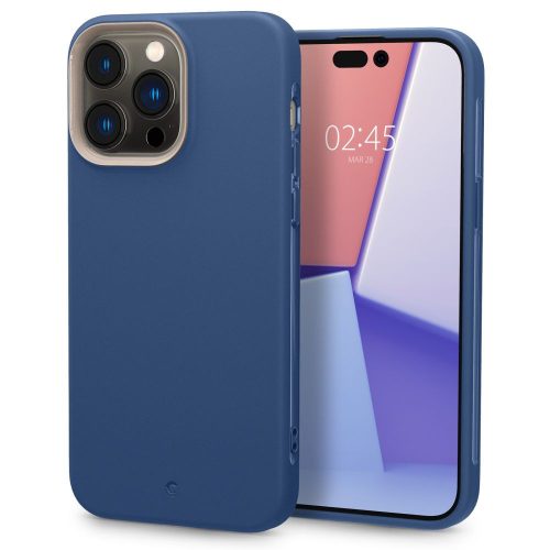 Apple iPhone 14 Pro Max, Szilikon tok, Magsafe töltővel kompatibilis, Spigen Ciel Cyril Ultra Color Mag, kék