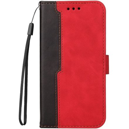 Xiaomi Redmi 10 5G / Redmi Note 11E, Oldalra nyíló tok, stand, kártyatartóval, kézpánttal, Wooze Colour Wallet, piros
