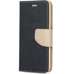   Samsung Galaxy S23 Plus SM-S916, Oldalra nyíló tok, stand, Fancy Book, fekete/arany