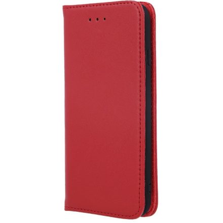 Xiaomi Redmi 10C, Oldalra nyíló tok, valódi bőrtok, stand, Smart Pro, piros