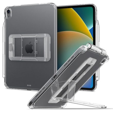 Apple iPad 10.9 (2022), Szilikon tok, Apple Pencil tartóval, Spigen Airskin Hybrid "S", átlátszó