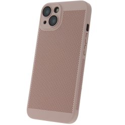   Apple iPhone 12 Pro, Műanyag hátlap védőtok, légáteresztő, lyukacsos minta, Breezy, rózsaszín