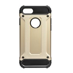  Huawei Y7, Műanyag hátlap védőtok, Defender, fémhatású, arany