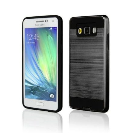 Samsung Galaxy A20 / A30 SM-A205F / A305F, Műanyag hátlap védőtok, szilikon belsővel, Motomo, szürke/fekete