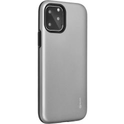   Xiaomi Redmi 9, Szilikon tok, műanyag kerettel, közepesen ütésálló, Roar Rico Armor, szürke