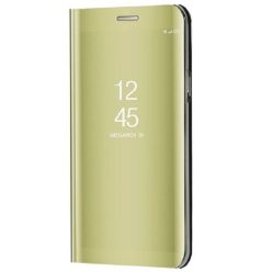   LG V50 ThinQ 5G, Oldalra nyíló tok, hívás mutatóval, Smart View Cover, arany (utángyártott)