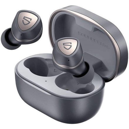 Bluetooth sztereó fülhallgató, v5.2, TWS, töltőtok, érintés vezérlés, zajszűrővel, vízálló, játékosoknak ajánlott, SoundPeats Sonic, szürke
