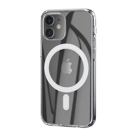 Apple iPhone 12 Mini, Szilikon tok, ultravékony, mágnes gyűrűvel, MagSafe töltővel kompatibilis, Hoco, átlátszó
