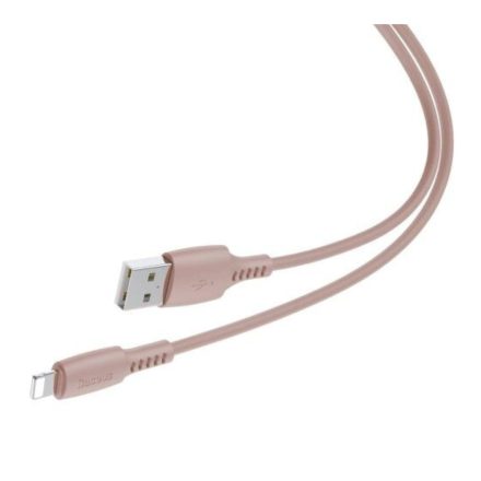USB töltő- és adatkábel, Lightning, 120 cm, 2400 mA, Baseus Colorful, CALDC-04, rózsaszín