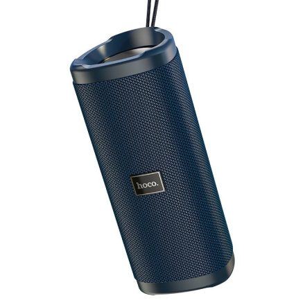 Bluetooth hordozható hangszóró, 2 x 5W, v5.0, TWS, Beépített FM rádió, TF kártyaolvasó, USB aljzat, 3.5mm, Kihangosított hívás támogatás, felakasztható, vízálló, Hoco HC4 Bella, sötétkék