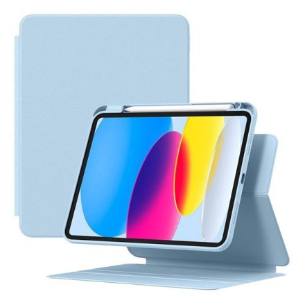 Apple iPad 10.9 (2022), mappa tok, Smart Case, mágneses rögzítés, Apple Pencil tartóval, Baseus Minimalist, világoskék