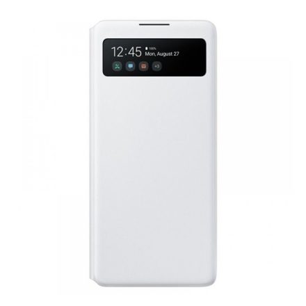 Samsung Galaxy S10 Lite SM-G770, Oldalra nyíló tok, hívás mutatóval, Smart View Cover, fehér, gyári