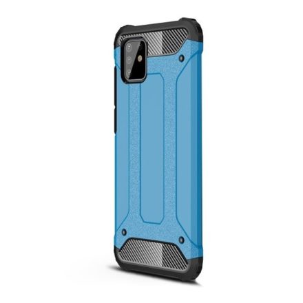 Samsung Galaxy Note 10 Lite SM-N770, Műanyag hátlap védőtok, Defender, fémhatású, világoskék
