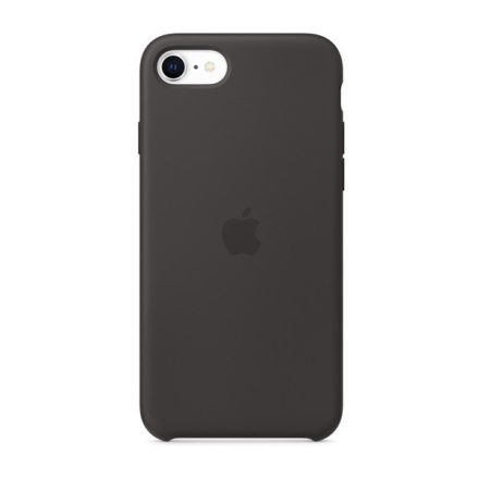Apple iPhone 7 / 8 / SE (2020), Szilikon tok, MQGK2ZM/A utódja, fekete, gyári