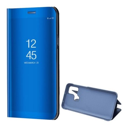 Samsung Galaxy M21 SM-M215F, Oldalra nyíló tok, hívás mutatóval, Smart View Cover, kék (utángyártott)