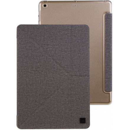 Apple iPad 10.2 (2019 / 2020), mappa tok, Origami Smart Case, Uniq Kanvas, szürke