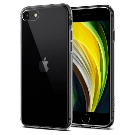 Apple iPhone 7 / 8 / SE (2020) / SE (2022), Szilikon tok, Spigen Crystal Flex, átlátszó