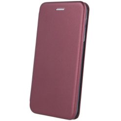   Apple iPhone 15 Plus, Oldalra nyíló tok, stand, Forcell Elegance, bordó