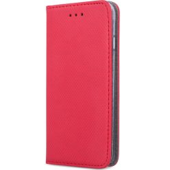   Apple iPhone 15 Plus, Oldalra nyíló tok, stand, Smart Magnet, piros