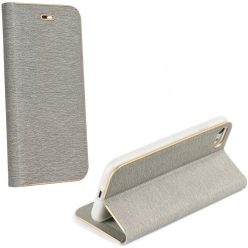   Samsung Galaxy S23 FE SM-S711, Oldalra nyíló tok, stand, Luna Book, ezüst