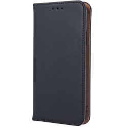   Samsung Galaxy S24 Plus SM-S926, Oldalra nyíló tok, valódi bőrtok, stand, Smart Pro, fekete