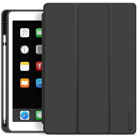 Apple iPad Air (2020) / iPad Air (2022), mappa tok, közepesen ütésálló, érintőceruza tartóval, Smart Case, TP SC Pen, fekete