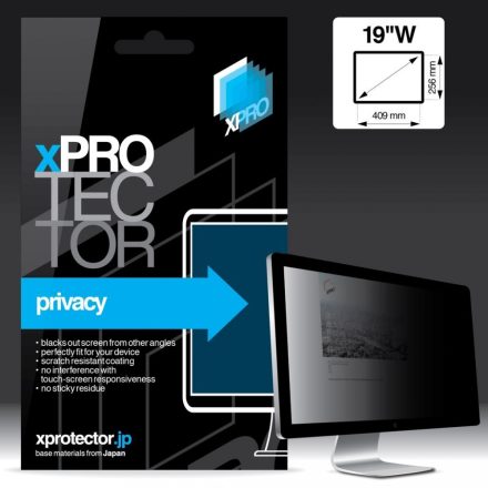 Privacy kijelzővédő fólia Monitor 19″ W (409x256mm)