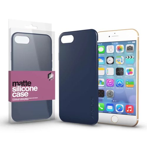 XPRO Szilikon matte tok ultravékony sötétkék Apple iPhone 7 / 8 / SE 2020 / SE 2022 készülékhez