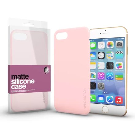 XPRO Szilikon matte tok ultravékony Púder pink Apple iPhone 7 / 8 / SE 2020 / SE 2022 készülékhez