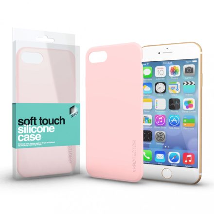 Soft Touch Silicone Case púder pink Apple iPhone 7 / 8 / SE (2020) készülékhez