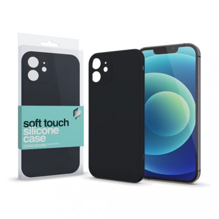 Soft Touch Silicone Case Slim Fekete Iphone 11 készülékhez