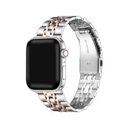   Apple Watch rozsdamentes acél szíj ezüst/rosegold 38mm/40mm