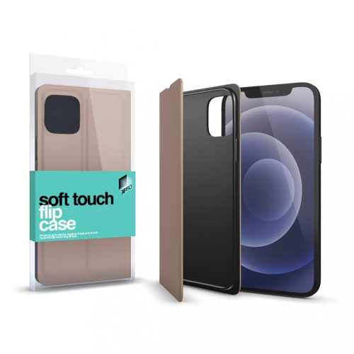 XPRO Soft Touch Flip tok rosegold Apple iPhone 13 készülékhez