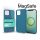 MagSafe rögzítésű Soft Touch Silicone Case Apple Iphone 14 Pro készülékhez - cinegekék