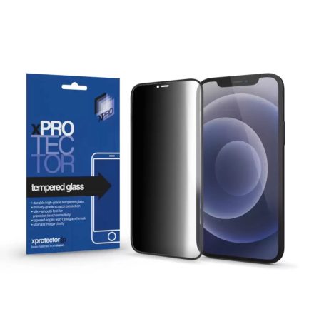 XPRO Tempered Glass 0.33 Full 3D Black FG PRIVACY kijelzővédő üveg / üvegfólia Apple iPhone 14 Pro készülékhez