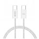 Tech-Protect Ultraboost Kábel USB-C / USB-C PD60W/3A 1m Fehér