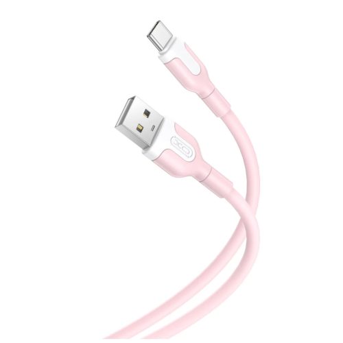 XO NB212 kábel USB / USB-C 1M 2.1A pink
