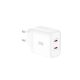 XO CE08 Fehér Hálózati Töltő PD50W 2*USB-C