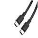 XO kábel NB-Q199 PD USB-C - USB-C 1,5m 100W Fekete