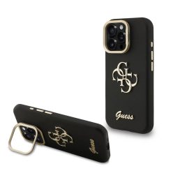   Guess tok kihajtható állvánnyal fekete GUHCP16LPCS4GSK Apple iPhone 16 Pro készülékhez